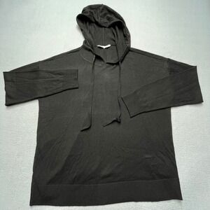 Luxury Premier Collection‎ Mens Cashmere Blend Hoodie Sweater Black Medium M